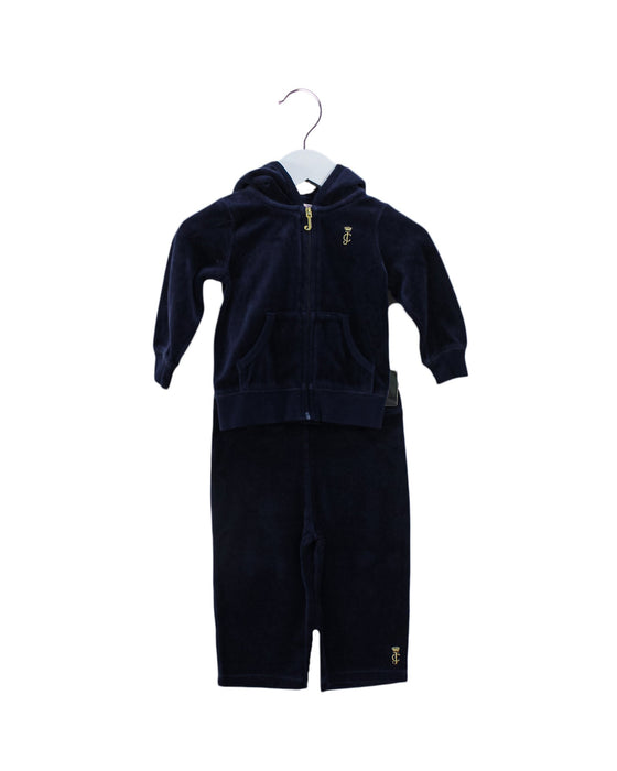 A Navy Pants Sets from Juicy Couture in size 6-12M for girl. (Front View)