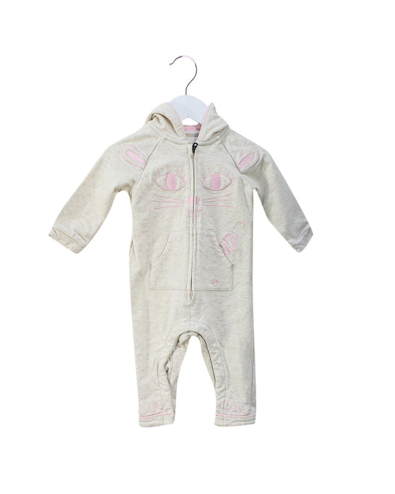 A Grey Long Sleeve Jumpsuits from Little Marc Jacobs in size 3-6M for girl. (Front View)