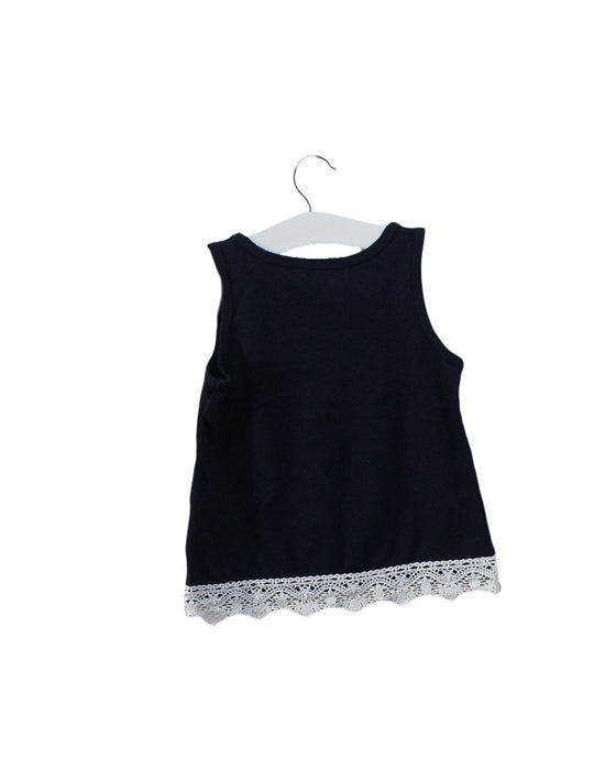 A Navy Sleeveless Tops from Comme Ca Ism in size 18-24M for girl. (Back View)