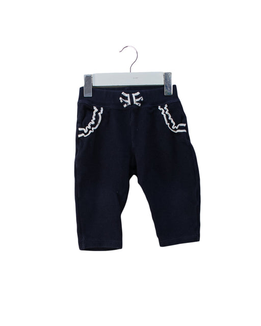 A Navy Sweatpants from Petit Bateau in size 6-12M for girl. (Front View)