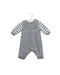 A Grey Long Sleeve Jumpsuits from Chickeeduck in size 0-3M for boy. (Front View)