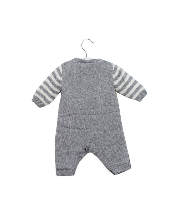 A Grey Long Sleeve Jumpsuits from Chickeeduck in size 0-3M for boy. (Back View)