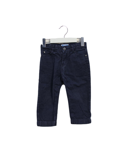 A Blue Casual Pants from Jacadi in size 12-18M for boy. (Front View)