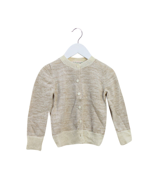 A Taupe Cardigans from Bonpoint in size 3T for girl. (Front View)