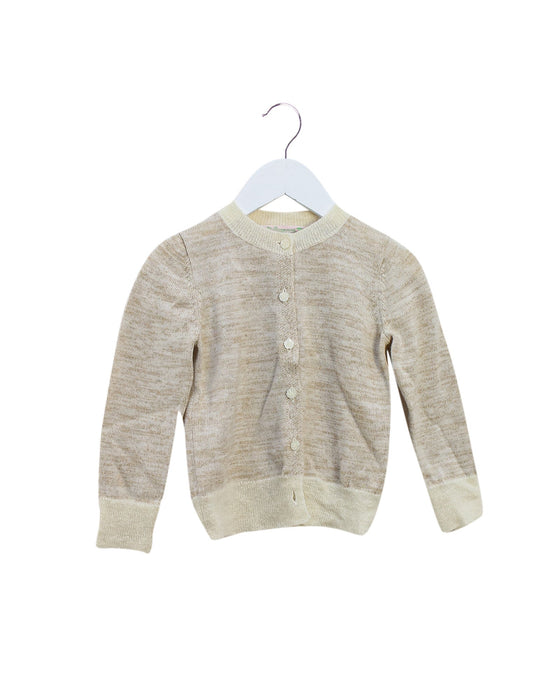 A Taupe Cardigans from Bonpoint in size 3T for girl. (Front View)