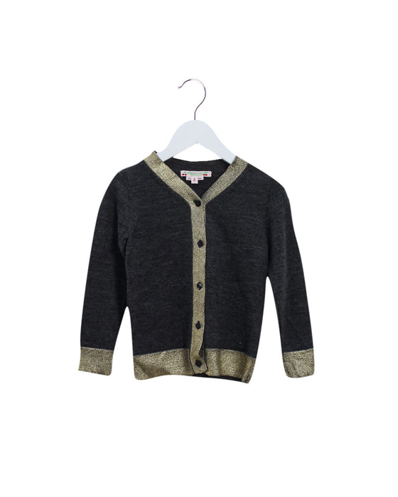 A Black Cardigans from Bonpoint in size 3T for girl. (Front View)