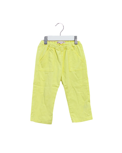 A Yellow Casual Pants from Bonpoint in size 2T for girl. (Front View)