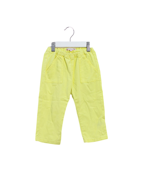A Yellow Casual Pants from Bonpoint in size 2T for girl. (Front View)