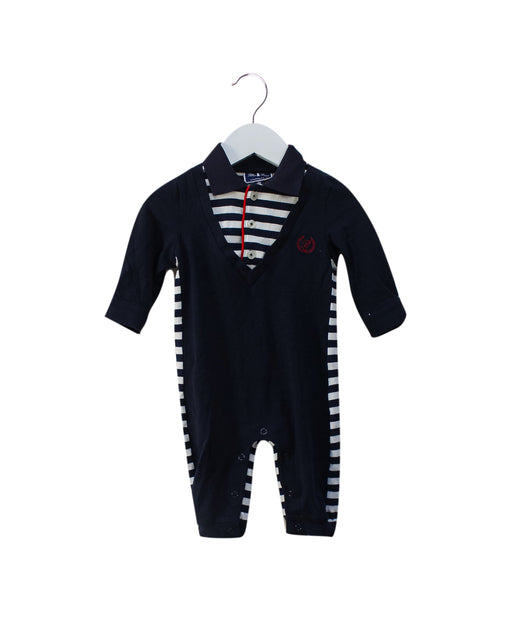 A Navy Long Sleeve Jumpsuits from Nicholas & Bears in size 3-6M for boy. (Front View)