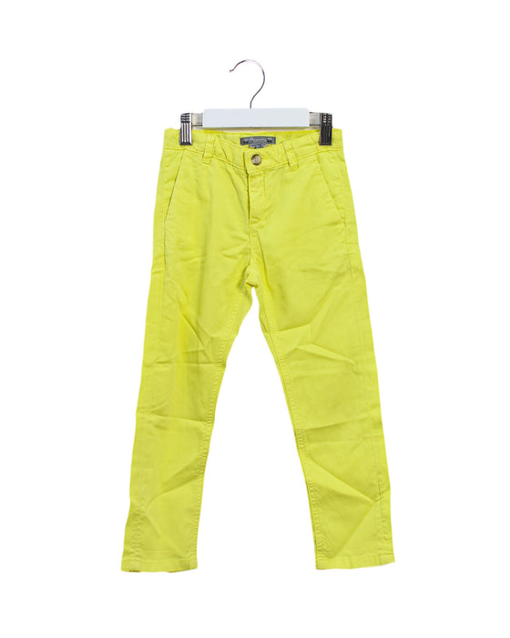 A Yellow Casual Pants from Bonpoint in size 3T for girl. (Front View)
