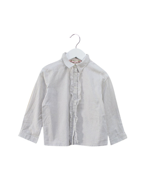 A White Long Sleeve Tops from Bonpoint in size 4T for girl. (Front View)