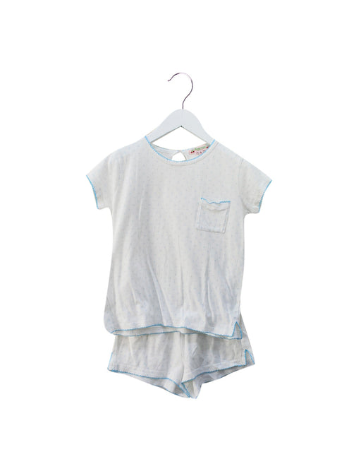 A White Pyjama Sets from Bonpoint in size 4T for girl. (Front View)