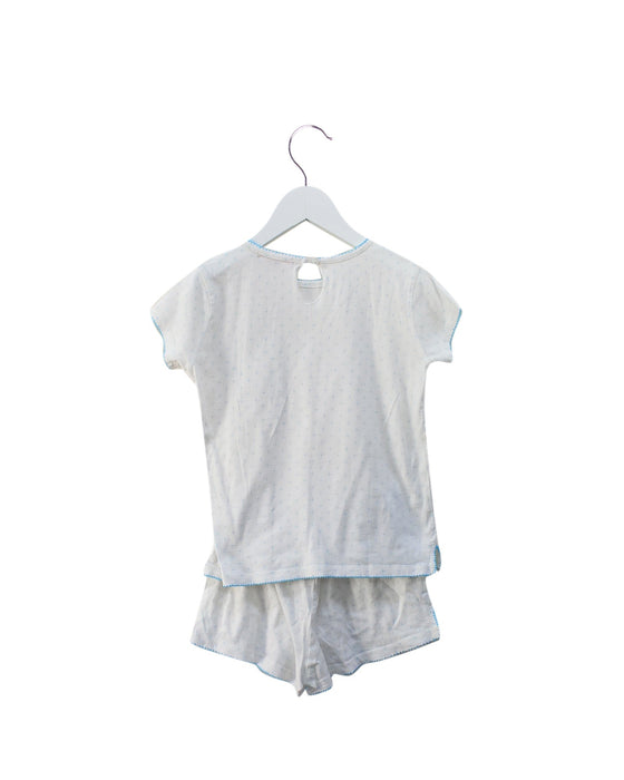 A White Pyjama Sets from Bonpoint in size 4T for girl. (Back View)