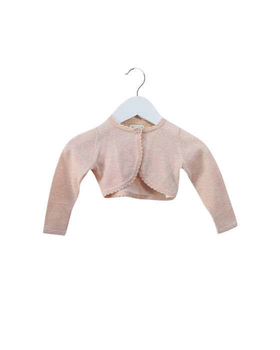 A Pink Cardigans from Monsoon in size 0-3M for girl. (Front View)