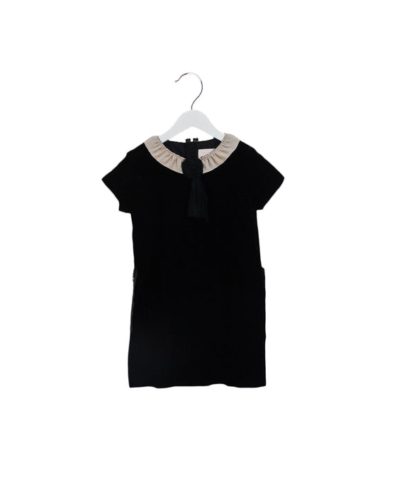 A Black Short Sleeve Dresses from Lanvin Petite in size 6T for girl. (Front View)