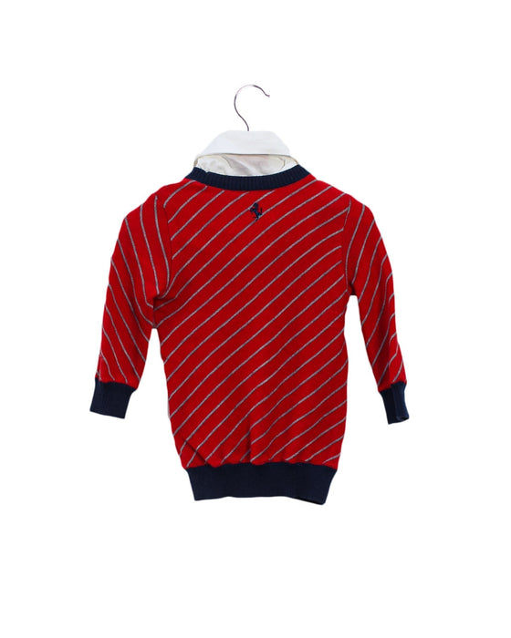 A Red Knit Sweaters from Ferrari in size 12-18M for boy. (Back View)