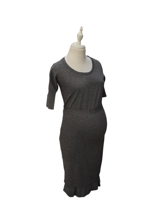 A Grey Sweater Dresses from Mamalicious in size XS for maternity. (Front View)