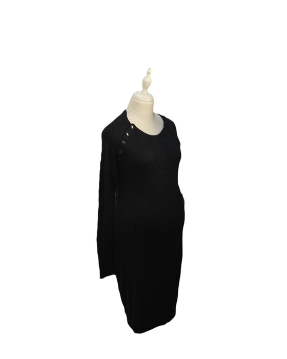 A Black Sweater Dresses from Seraphine in size XS for maternity. (Front View)