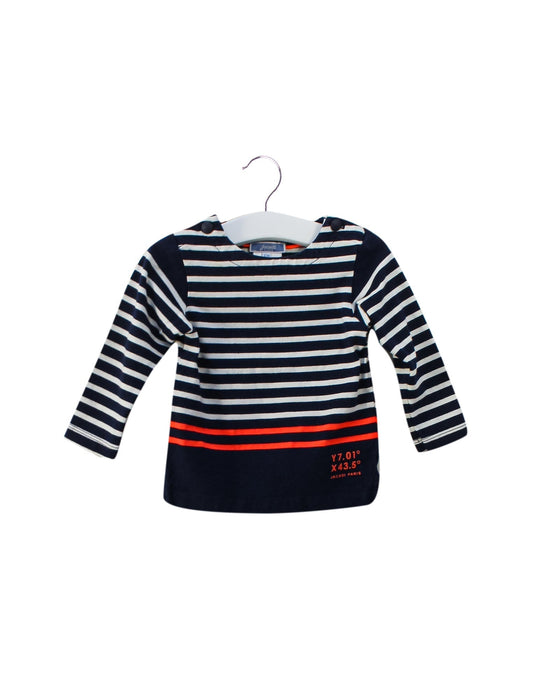 A Navy Long Sleeve Tops from Jacadi in size 6-12M for boy. (Front View)
