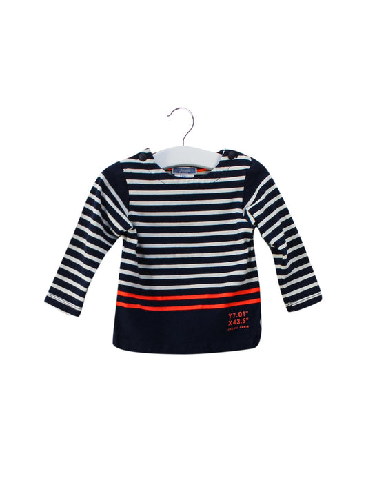A Navy Long Sleeve Tops from Jacadi in size 6-12M for boy. (Front View)