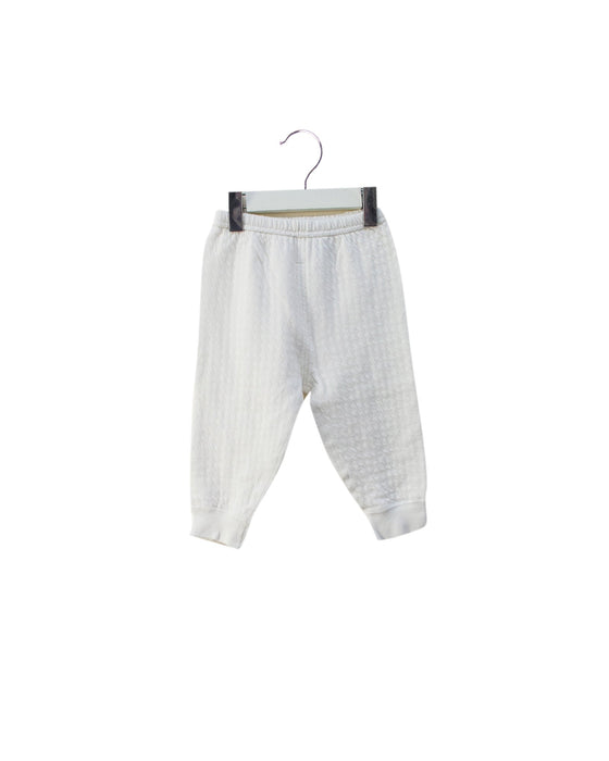 A White Casual Pants from Mides in size 6-12M for girl. (Front View)