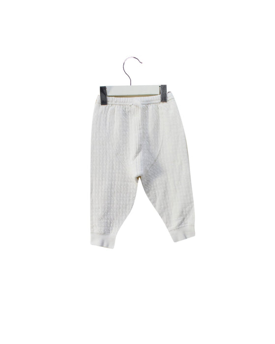 A White Casual Pants from Mides in size 6-12M for girl. (Back View)