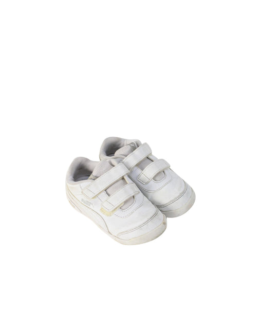 A White Sneakers from Puma in size 18-24M for neutral. (Front View)
