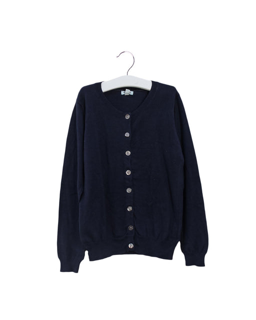 A Navy Cardigans from Mini A Ture in size 6T for girl. (Front View)