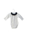 A White Long Sleeve Bodysuits from Petit Bateau in size 0-3M for girl. (Front View)
