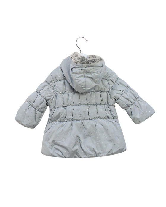 A Grey Puffer/Quilted Jackets from La Compagnie des Petits in size 6-12M for girl. (Back View)