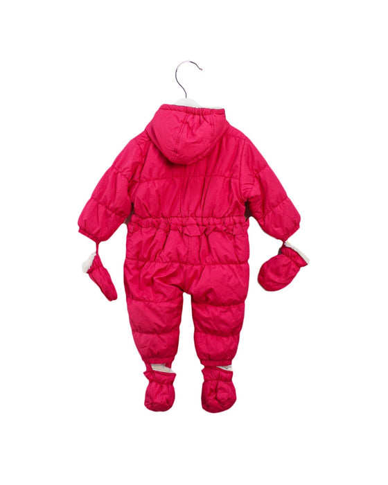 A Pink Snowsuits from La Compagnie des Petits in size 3-6M for girl. (Back View)