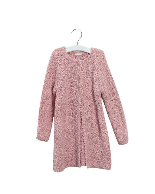 A Pink Coats from Il Gufo in size 5T for girl. (Front View)