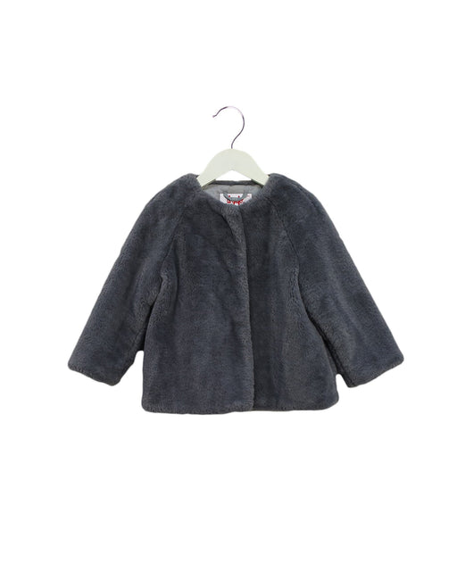 A Grey Lightweight Jackets from Il Gufo in size 4T for girl. (Front View)
