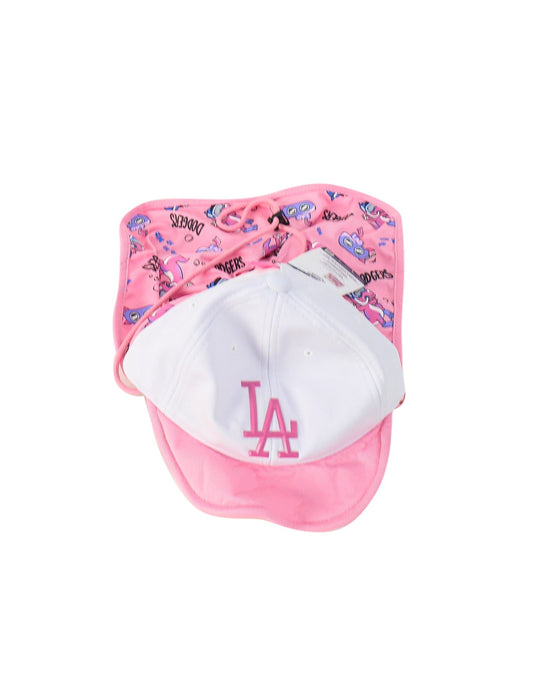 A Pink Caps from MLB in size 4T for girl. (Front View)