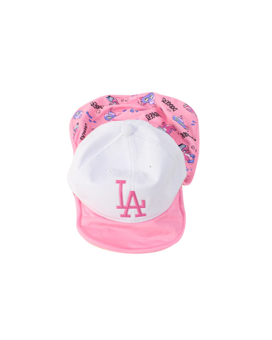 A Pink Caps from MLB in size 4T for girl. (Front View)