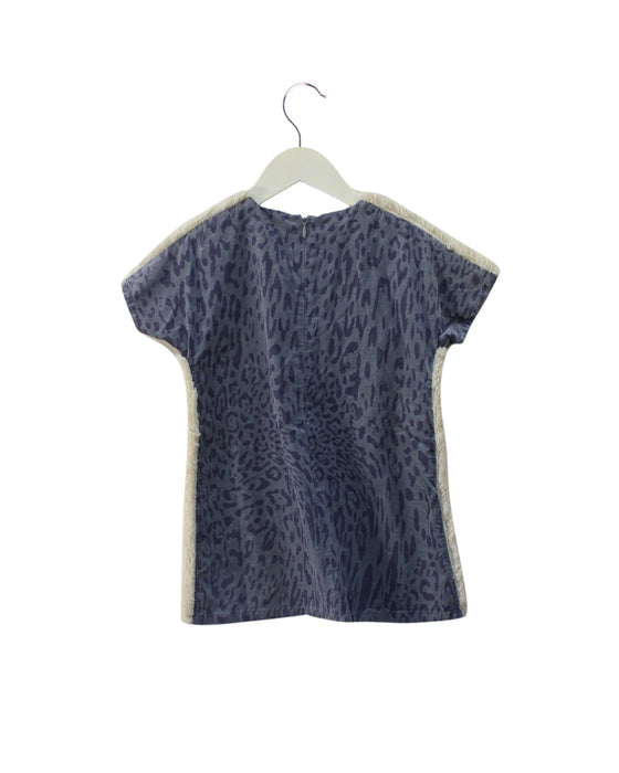 A Blue Short Sleeve Dresses from Anne Kurris in size 3T for girl. (Back View)