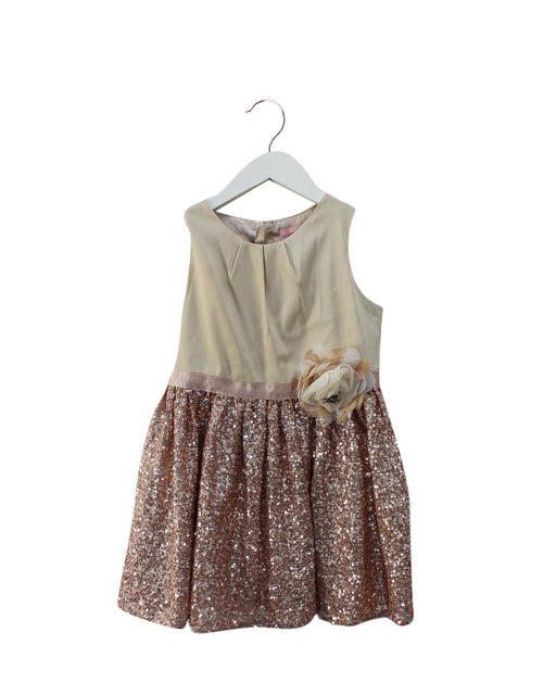 A Ivory Sleeveless Dresses from Motion Picture in size 4T for girl. (Front View)