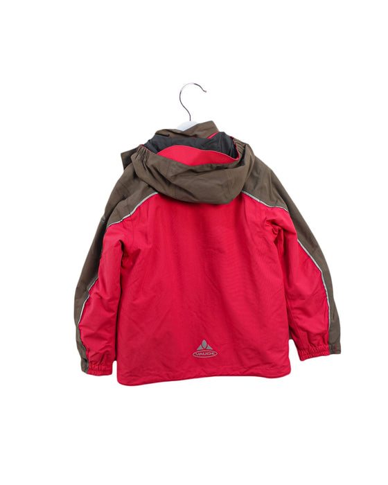 A Pink Ski Jackets from Vaude in size 7Y for girl. (Back View)