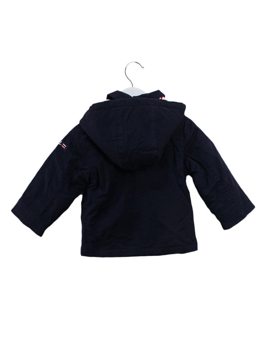 A Navy Coats from Jacadi in size 18-24M for girl. (Back View)