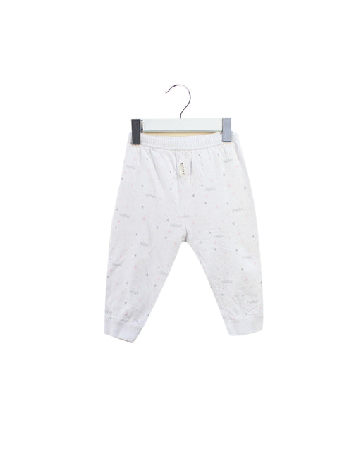 A White Casual Pants from Mides in size 6-12M for girl. (Front View)