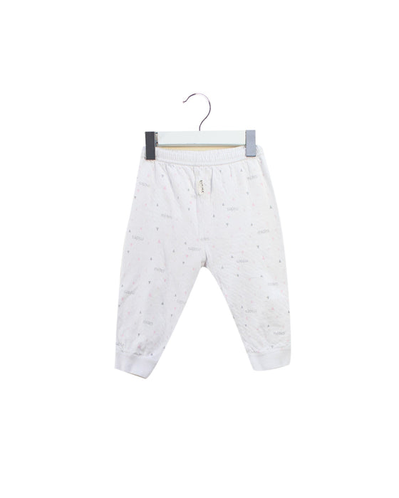A White Casual Pants from Mides in size 6-12M for girl. (Front View)