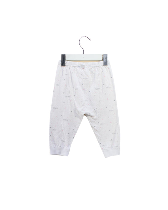 A White Casual Pants from Mides in size 6-12M for girl. (Back View)