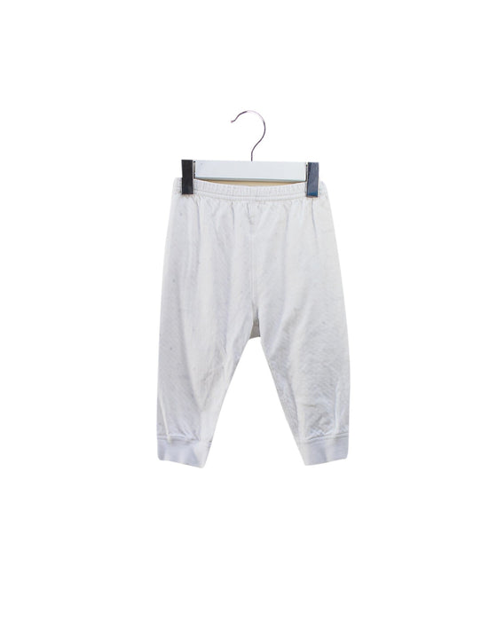 A White Casual Pants from Mides in size 6-12M for girl. (Front View)