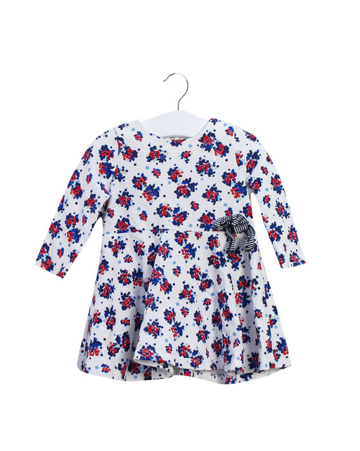 A Navy Long Sleeve Dresses from Petit Bateau in size 3-6M for girl. (Front View)