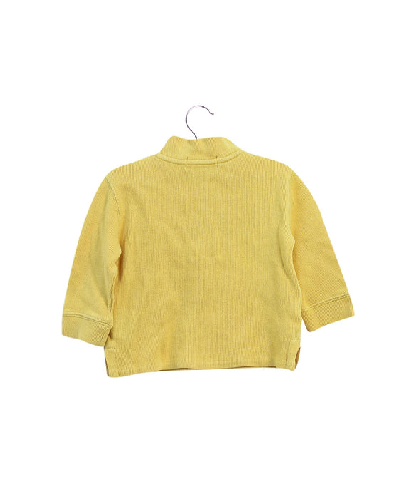 A Yellow Zippered Sweatshirts from Polo Ralph Lauren in size 6-12M for boy. (Back View)