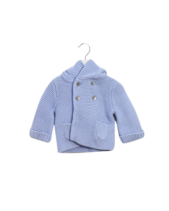 A Blue Coats from Jacadi in size 3-6M for boy. (Front View)