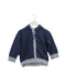 A Navy Zippered Sweatshirts from Petit Bateau in size 12-18M for girl. (Front View)
