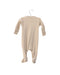 A Taupe Long Sleeve Jumpsuits from Quincy Mae in size 3-6M for girl. (Back View)