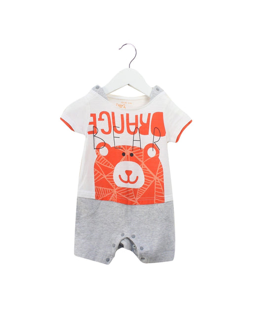 A Grey Short Sleeve Rompers from Malimarihome in size 3-6M for boy. (Front View)
