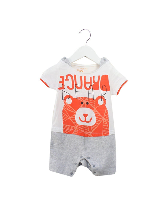 A Grey Short Sleeve Rompers from Malimarihome in size 3-6M for boy. (Front View)